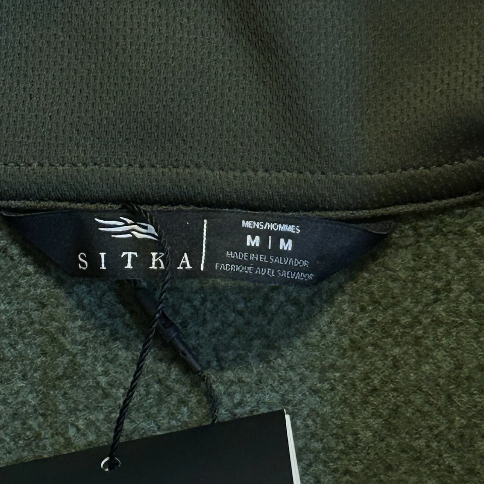 Suéter polar SITKA Snowcrest media cremallera ~ para hombre M ~ verde brezo ~ bolsillo ~ 600407-HEMH Foto 2 de 4