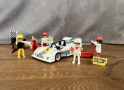 Playmobil 3520 Rennwagen mit Racingteam, Rennfahrer komplett ohne OVP