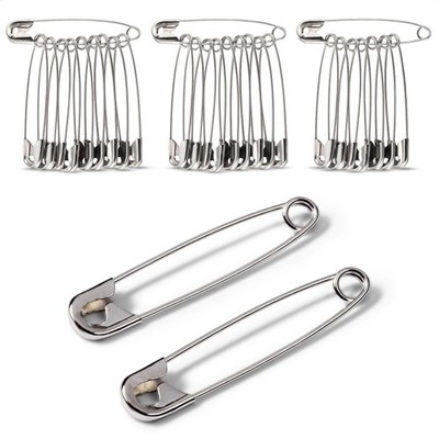 30 Pack Extra Large Safety Pins 3 Inch - Safety Pins for Sewing, Durable