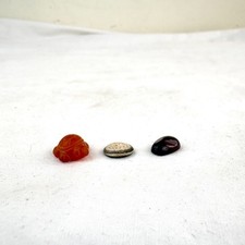 3 Ancient Bactrian Agate Carnelian Garnet Cabochon