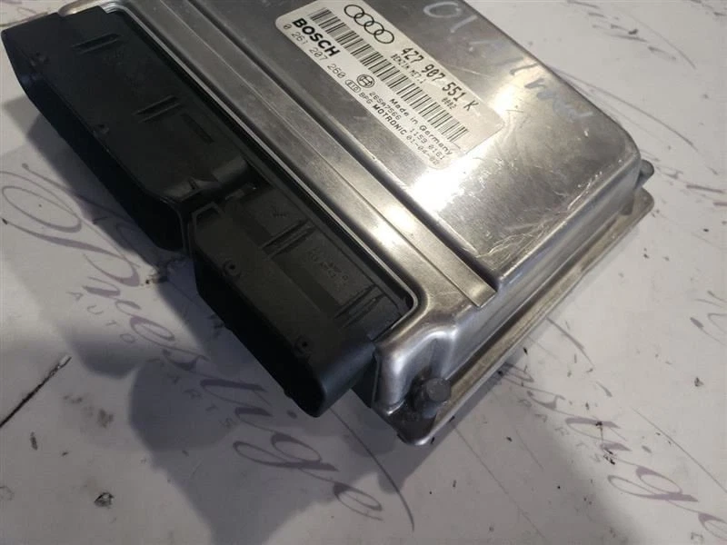 Engine ECM Electronic Control Module 2.7L Turbo Fits 01-02 AUDI ALLROAD C5 OEM - Image 4 of 4