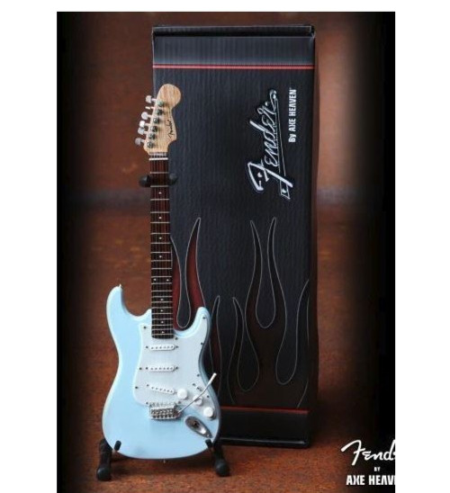 Guitare miniature de collection Fender Stratocaster Axe Heaven réplique bois d'art