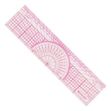 Protractor Ruler, 6", 15Cm, Transparent W-5 