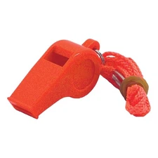 Shoreline Marine Safety Whistle | ABS Plastic Build | Orange-Colored Pea-Less
