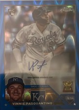 2023 Topps Chrome Update Base Autographs#AC-VP Vinnie Pasquantino Blue Refractor