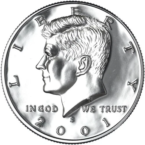 2001 S Proof SILVER Kennedy Half Dollar Coin 50 Cent JFK from US Mint Proof Set