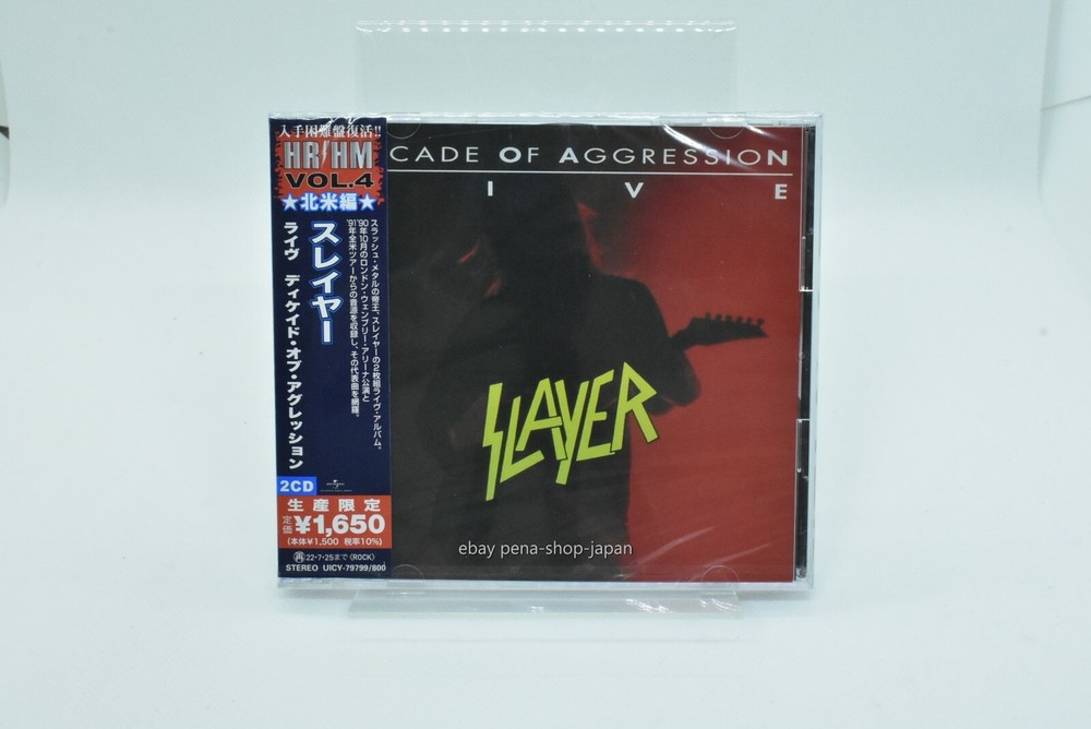 SLAYER Live Decade Of Aggression JAPAN 2 CD HR/HM 1000 2022
