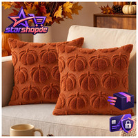 Kissenbezug 40X40Cm PlüSch Herbstdeko KüRbisse 2 StüCk FüR Sofa Schlafzimmer