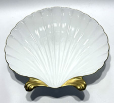 Christian Dior Art De La Table 7.25?x7"x1.5" Shell Bowl Dish Japan 24k Gold Trim