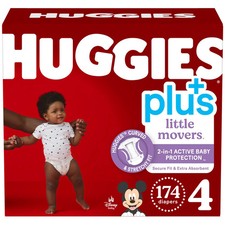Huggies Little Movers Plus Diapers Size 4 174-Count 