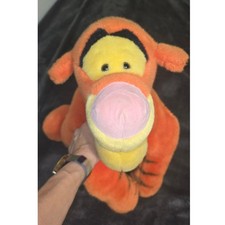Disney Store laying Tigger Plush 24  Stuffed Animal Pooh VTG RARE Spring Tail