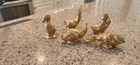 LOT OF 5 Vintage STANGL Pottery 22K Granada Gold Duck  Figurines - 3250 Series