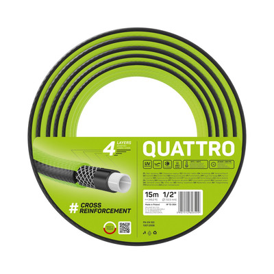 Gartenschlauch Cellfast Quattro 1/2 Zoll 15m UV-beständig 4 Lagen 20bar 10-064