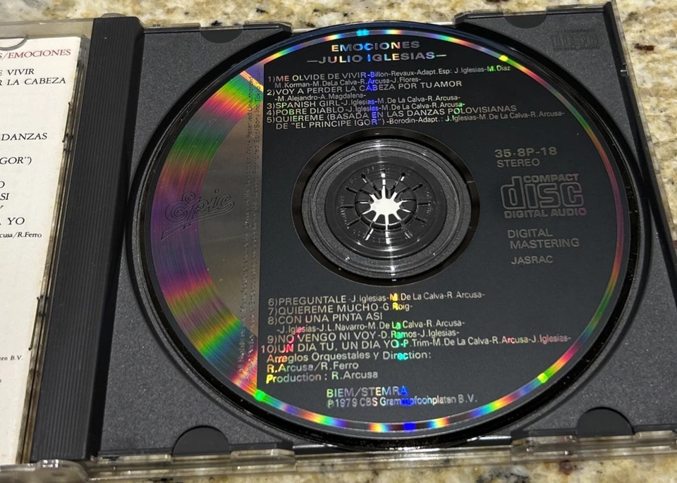 JULIO IGLESIAS- EMOCIONES CD 1979 IMPORT JAPAN 35 8P-18 Foto 3 de 4