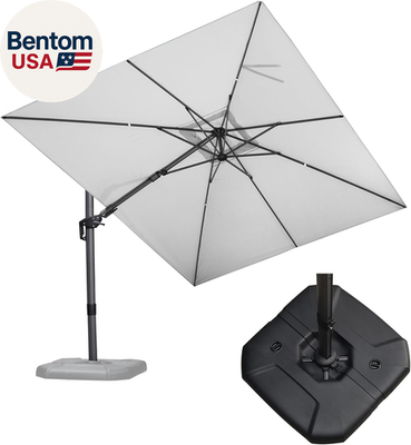 10 offset patio hanging umbrella BLUU 10 FT Patio Offset Umbrella Outdoor Cantilever Umbrella Hanging U