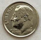 1993-P  Clad Uncirculated Roosevelt Dime taken from a United States Mint Set
