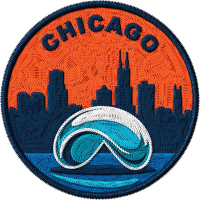 Chicago Illinois Patch for Clothes Windy City Skyline Bean Reflections   Embroid