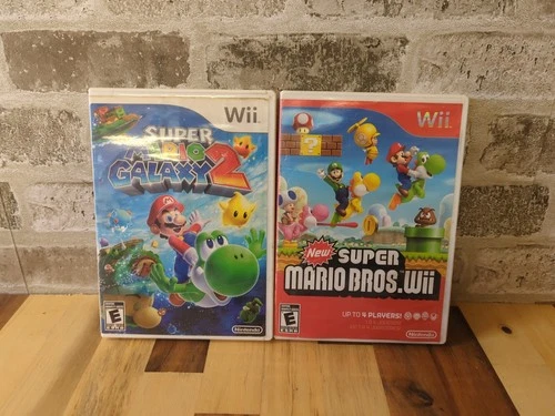 Super Mario Galaxy 2 &Super Mario Bros Wii (Nintendo Wii) Read Description