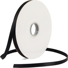 3/8 Inch Black Polyester Satin Ribbon for Gift Wrapping, 100 Yards High Density