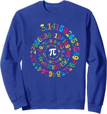 Pi Spiral Novelty Math Geek 3.14 Pi Day Funny Math  Unisex Crewneck Sweatshirt