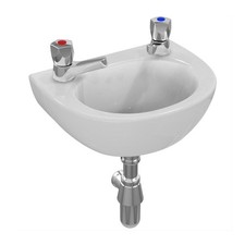 Image of Armitage Shanks Sandringham 21 Wall Hung Basin No Overflow 350mm 2 Tap Hole