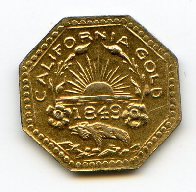 Crude Eureka Minera Hd California Gold / Dual-Date 1849 / Large $1 Size