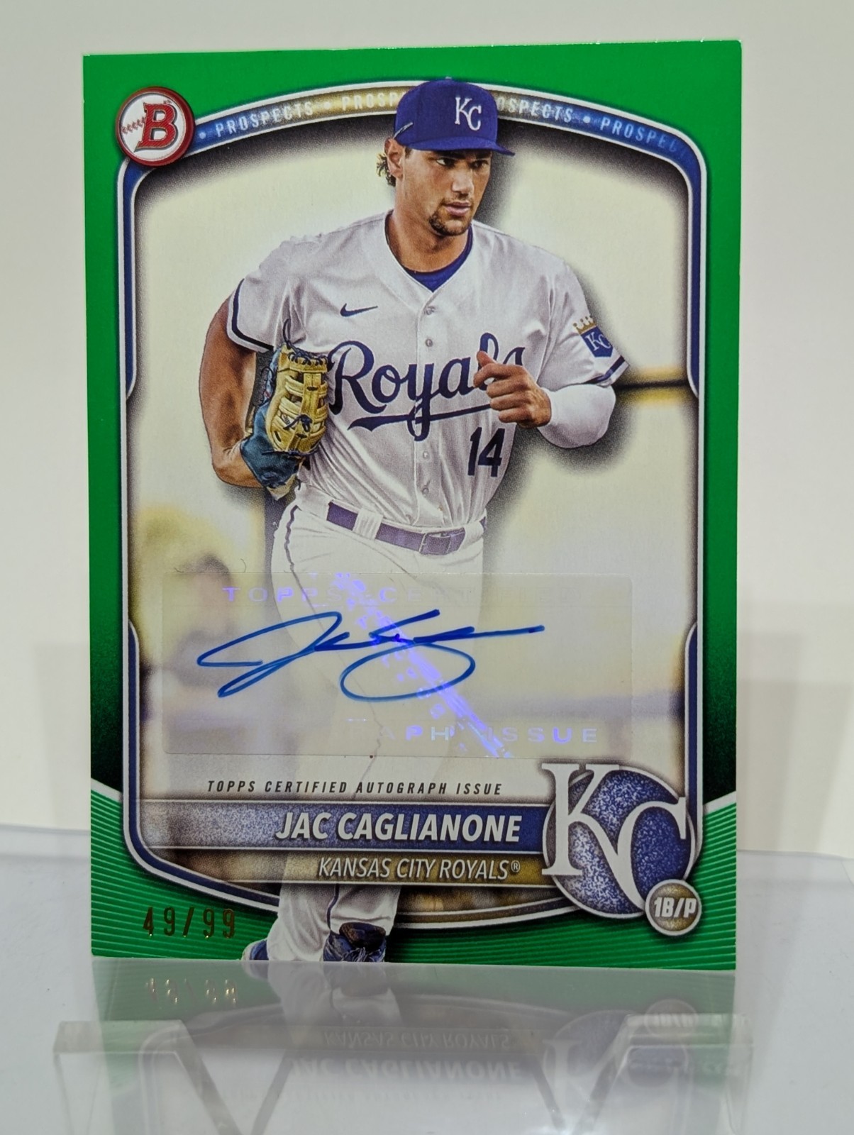 2025 Bowman - Paper Prospect Retail Autographs Jac Caglianone #BPA-JC Green /99