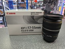 CANON EFS 17-55MM F/2.8 IS USM LENS BOXED