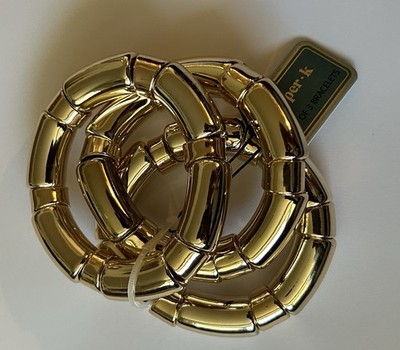 Piper-K Gold Bamboo Style Bracelet