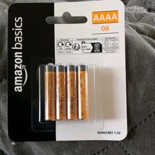 Eight AAAA Batteries by Amazon Basics 4A New