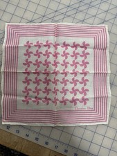 VINTAGE " CHRISTIAN DIOR" LADIES HANDKERCHIEF 10 X 10 COTTON