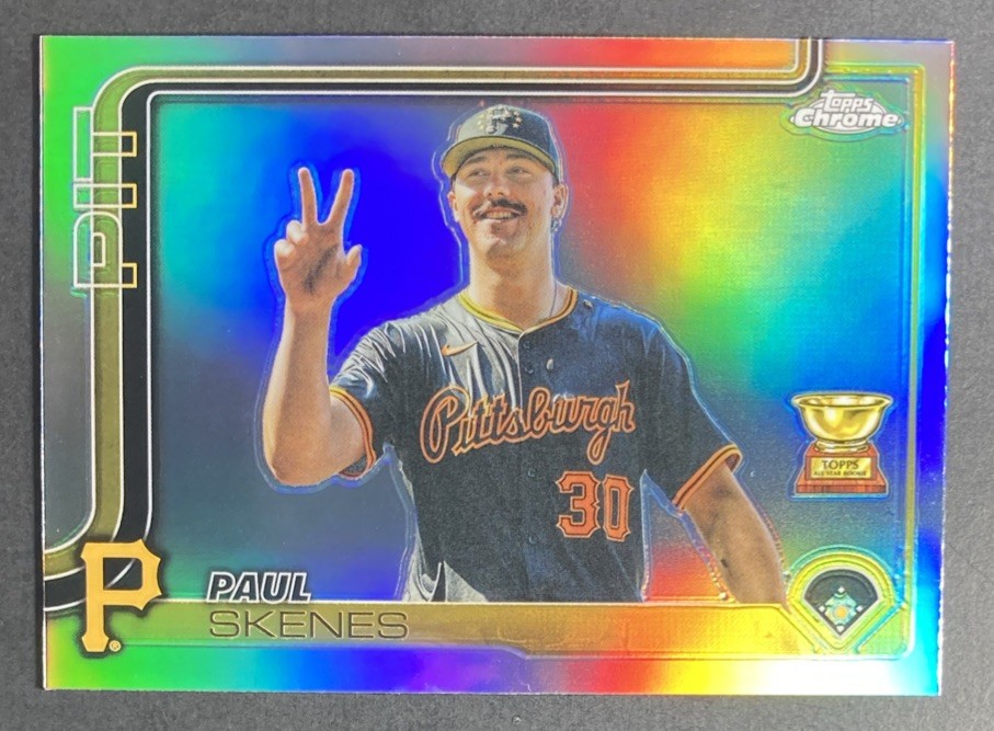 Paul Skenes 2025 Topps Chrome Baseball #300 Image Variation Refractor Pirates