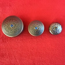 Beautiful Set Of 3-In-One Hammered Copper Lidded Small Boxes Excellent Condition