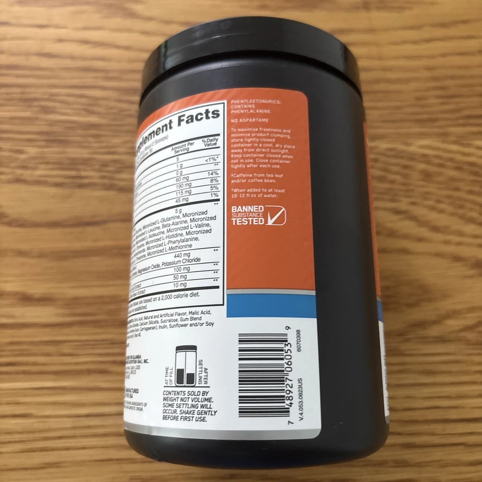 Optimum Nutrition Amino Energy 10,05 oz Tangerine Wave EXP 2027 Foto 3 de 3