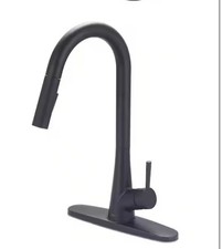 Olympia K-5025-MB Single Handle Pull Down Kitchen Faucet Matte Black