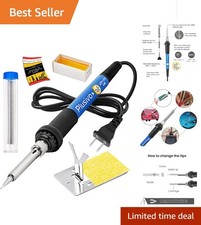 Portable Soldering Iron Kit with Heat-Resistant Grip - Perfect for Hobbyists