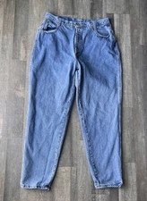 Vintage Gitano Jeans Womens 18 Blue Denim Mom High Rise Y2K Tapered Pants