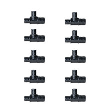 10 Pack XFITTING 1" x 3/4" x 3/4" PEX-B Tee, Poly Alloy, Lead Free, NSF, CUPC