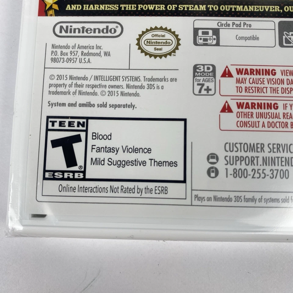 Code Name: S.T.E.A.M. (STEAM) - Nintendo3DS - First Print | Factory Sealed | New - Image 4 of 4