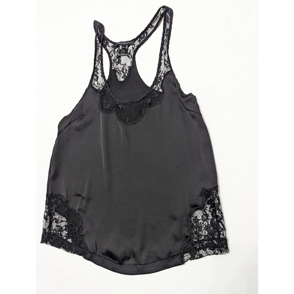 Blusa URBAN BEHAVIOR Negra Espalda Corredora Sin Mangas con Detalle de Encaje Talla S Foto 4 de 4