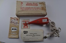 Vintage Wen Electric Engraver Model 21 RED Etching Engraving Tool Original box