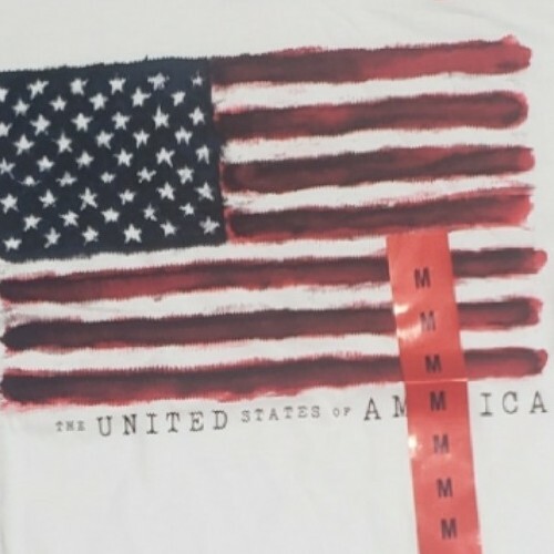 Patriotic The United States of America T-Shirt American Flag White Size M USA - Bild 3 von 4