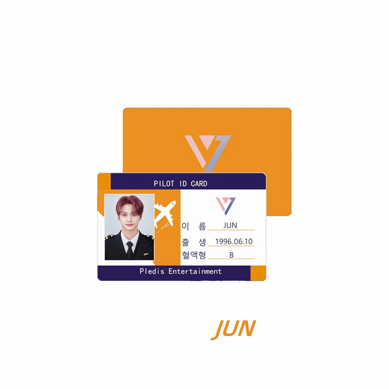 Kpop SEVENTEEN Pilots Plastic Photo ID Card VERNON WOOZI DK