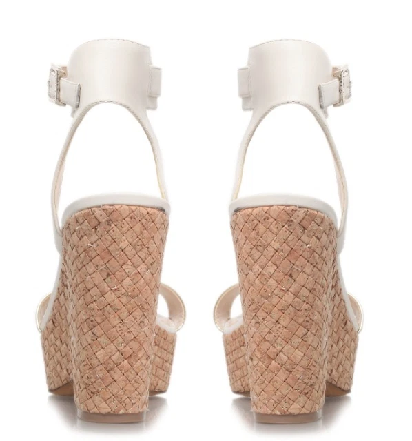 Vince Camuto Rincona Wedge Sandals Cream/Gold UK 4 UK 37 RRP £115 LN07 92 SALEx - Image 3 of 4