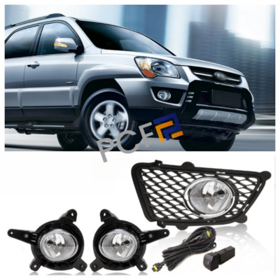 FIT For 2009-2010 Kia Sportage Front Bumper Fog Lights lamp w/ Wiring switch