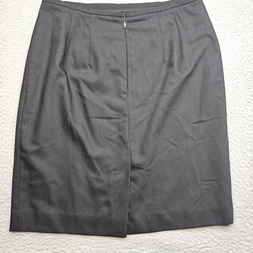 Charter Club Wool Skirt Womens Szie 12 Black A Line Single Slit Business Casual - Picture 12 of 15