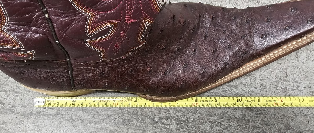 BOTAS EL MACREADO OSTRICH BOOTS Botas El Malcreado Cowboy Boots Long Pointed Toe Ostrich  main image 4