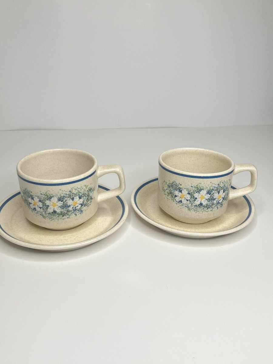 Vintage Temper-Ware by Lenox DEWDROPS Coffee Cup Saucer Sets Made In  USA