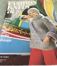 VINTAGE PATONS FASHION KNITS 76 MAGAZINE BOOKLET 40 HIGH FASHION PATTERNS