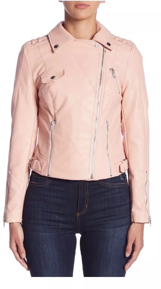 Chaqueta de moto de cuero sintético Romeo & Juliet Couture nueva con etiquetas Foto 3 de 3